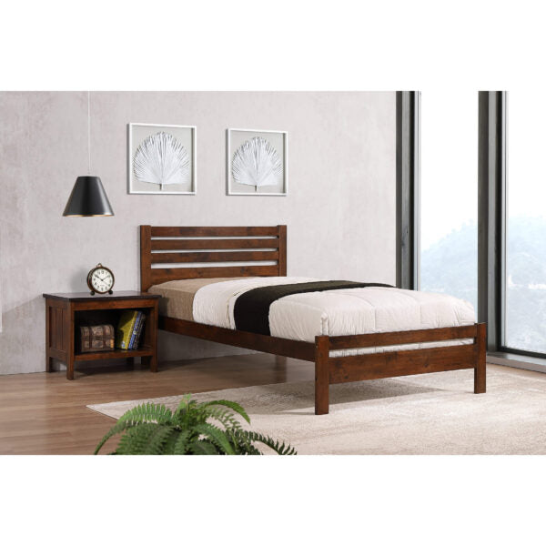 Astley Double Bed Solid Hardwood Antique Oak