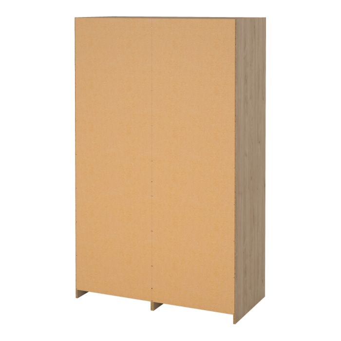 Line Wardrobe with 2 Sliding Doors 1 Small Door and 2 drawers In Jackson Hickory Oak
