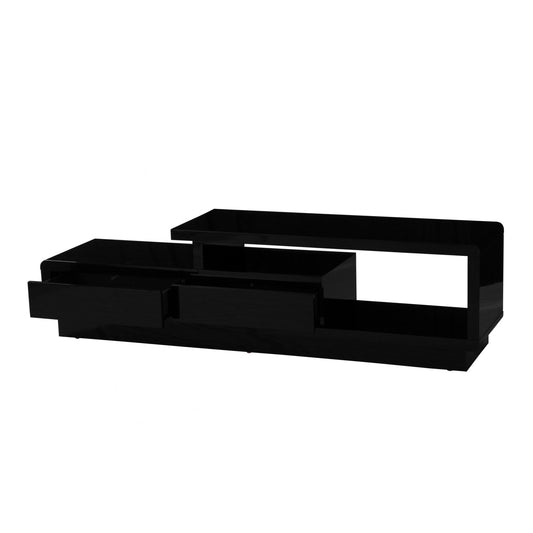Abberly High Gloss TV Cabinet - Black