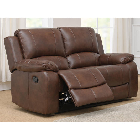 Andalusia Recliner LeatherGel & PU 2 Seater - Whiskey