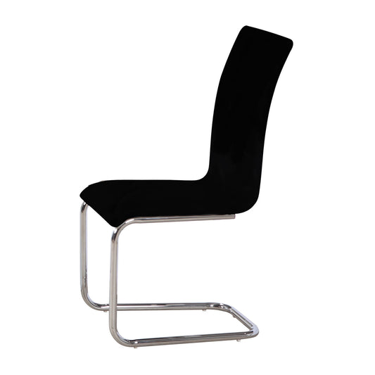 Arizona Dining Chair Chrome - Black
