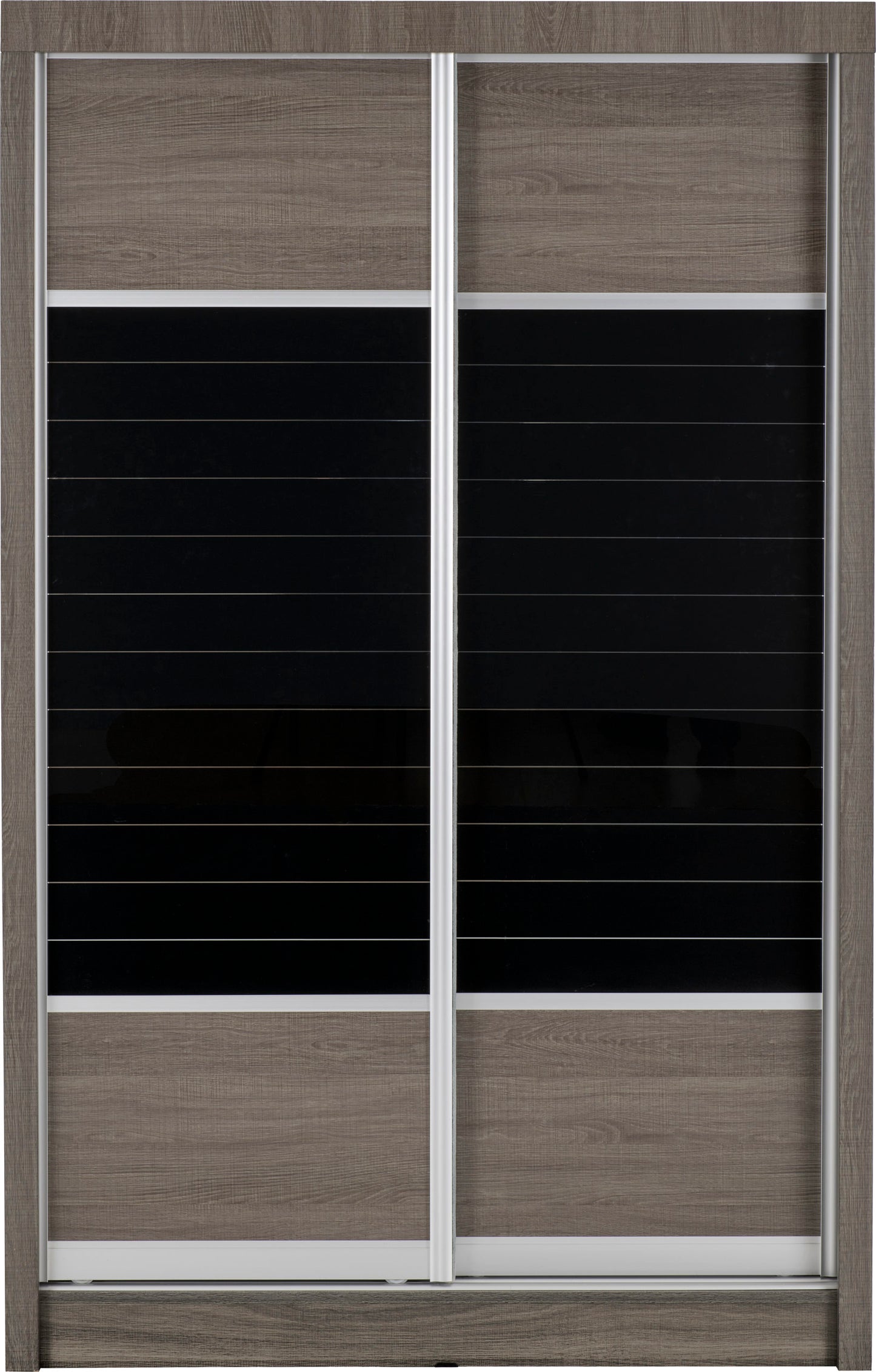 Lisbon 2 Door Sliding Wardrobe - Black Wood Grain