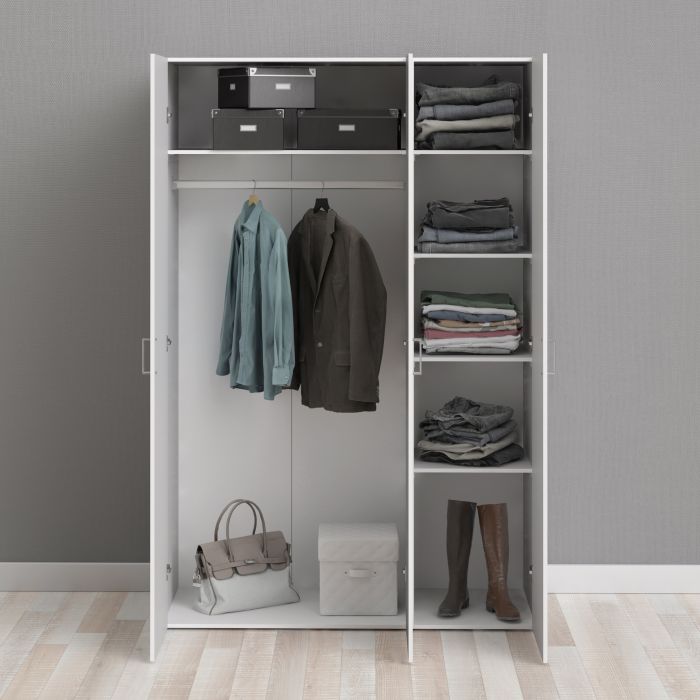 Space Wardrobe - 3 doors White 1750